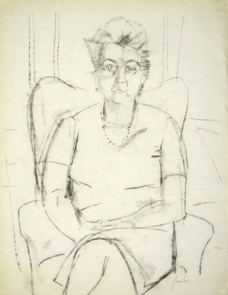 Porträt einer sitzenden Frau
