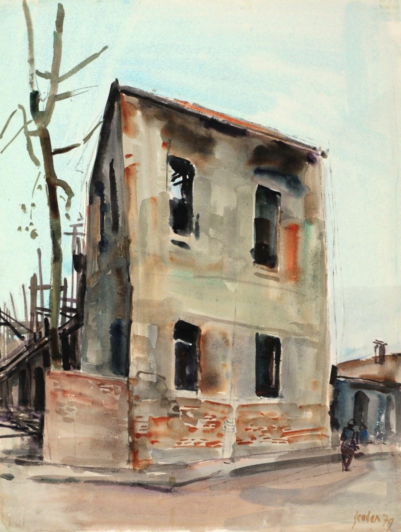 Ausgebranntes Haus, 1979,  verso  Après l'incendie