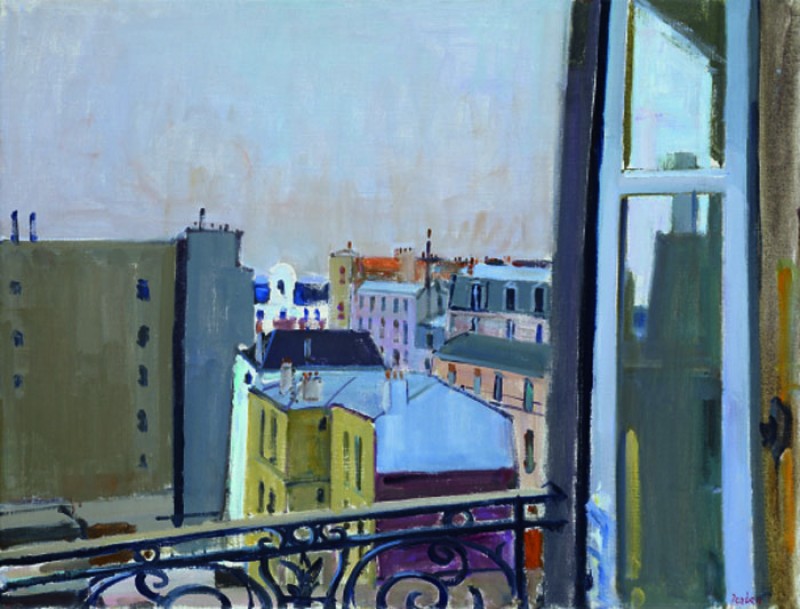 Blick aus dem Atelier in Paris
