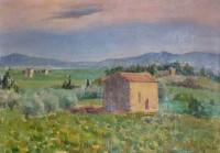 Landschaft in Südfrankreich, Gegend Bourg-St-Andéol, 1928