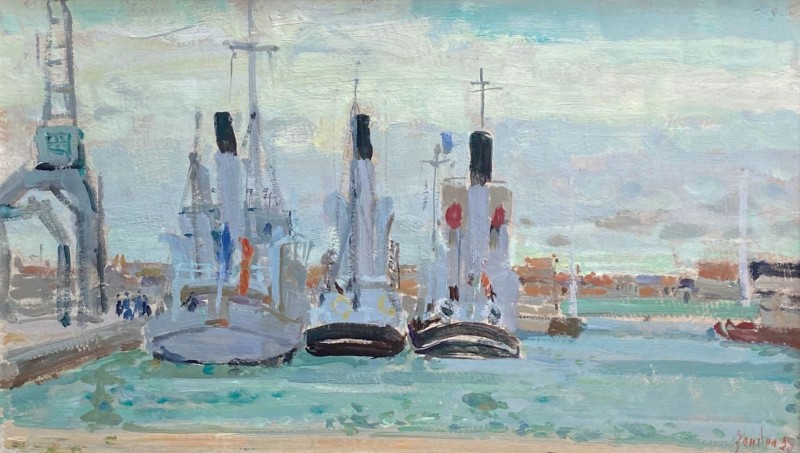 Hafen an der Seine, 1955