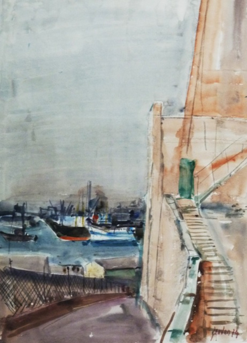 Genua vers le port, 1974