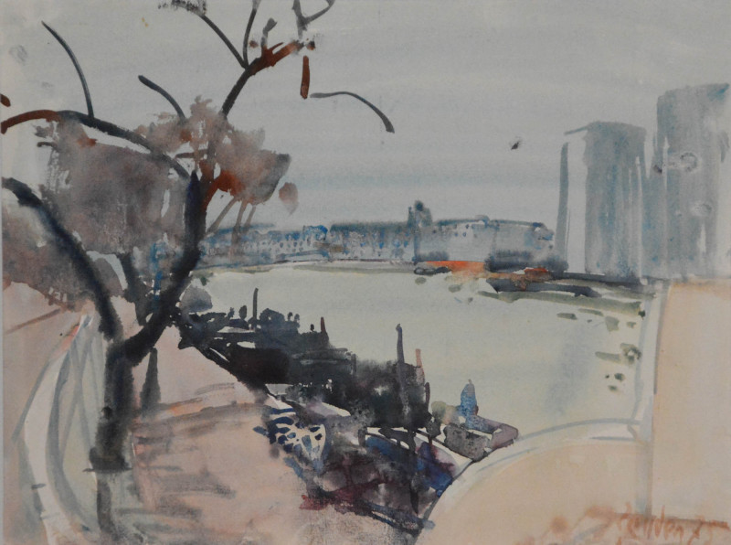 Lastkähne auf der Seine, 1975