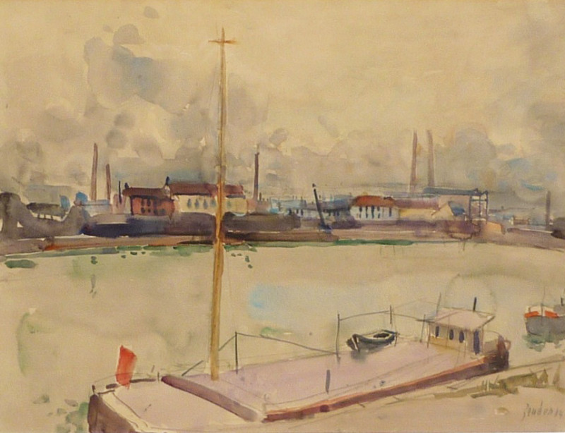 Chaland sur la Seine