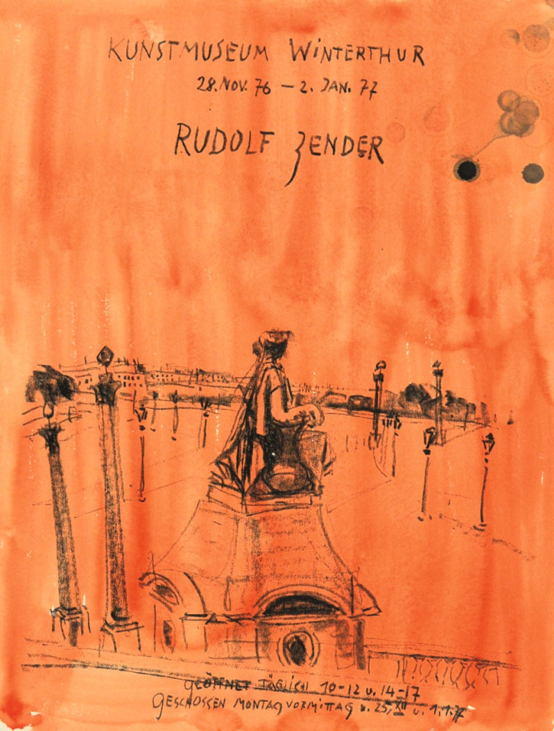 Plakat für Kunstmuseum Winterthur, Ausstellung Rudolf Zender, 28