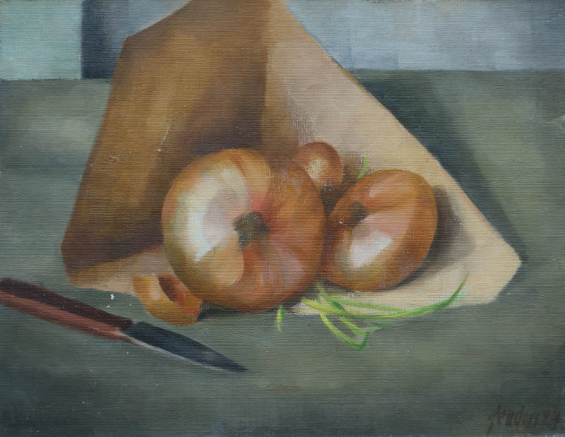 Zwiebelstillleben