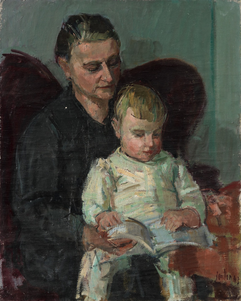 Emma Zehnder-Tanner mit Jean-Claude, 1943