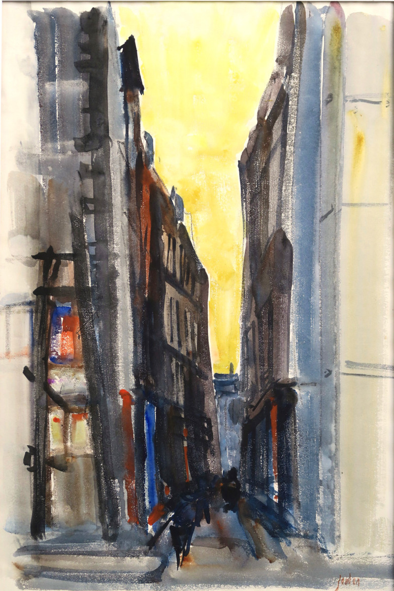 Paris. Aquarell, rechst unten signiert: Zender. 61 x 42