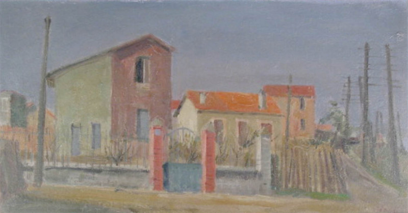 Häusergruppe, um 1950/60