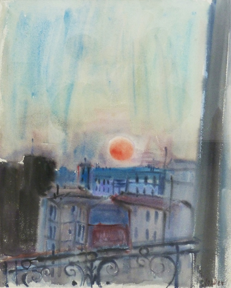 Blick aus dem Atelier in Paris