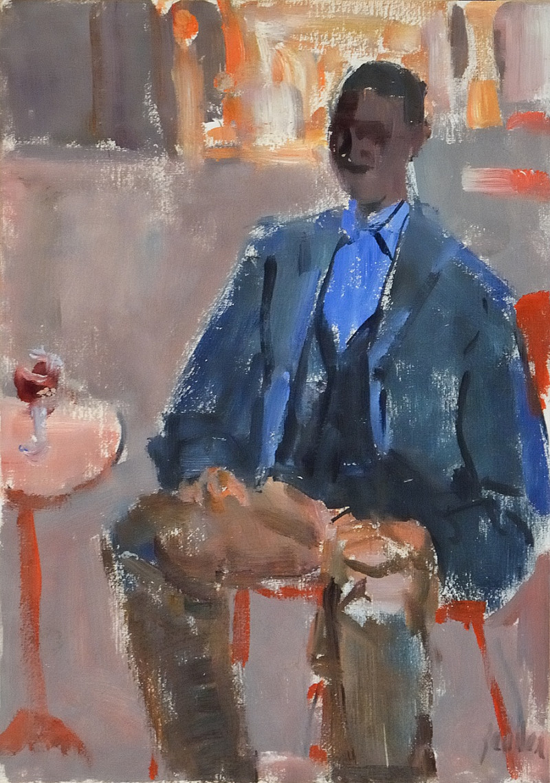 Männerporträt im Bistro