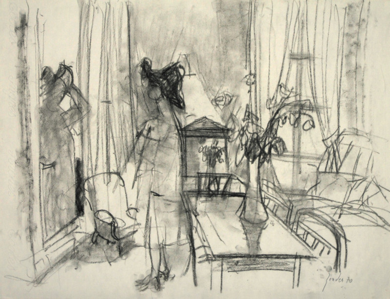 Hutanprobe im Salon, 1970