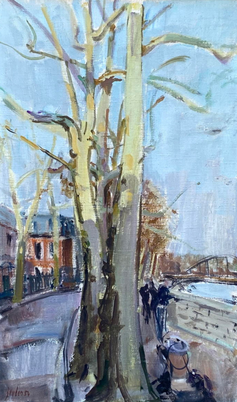 An der Seine, 1954. Öl auf Leinwand