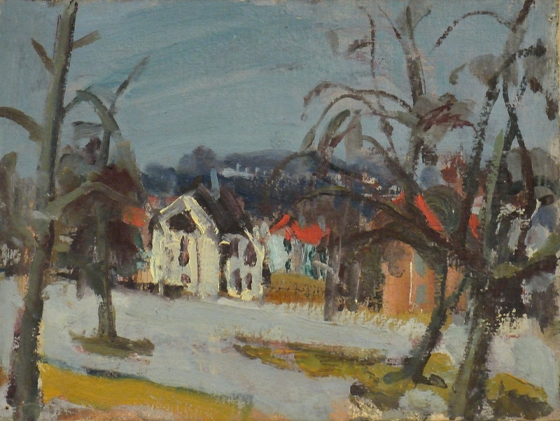Landschaft, verso Akt, vor 1950