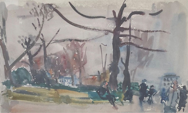 Landschaft mit Figuren