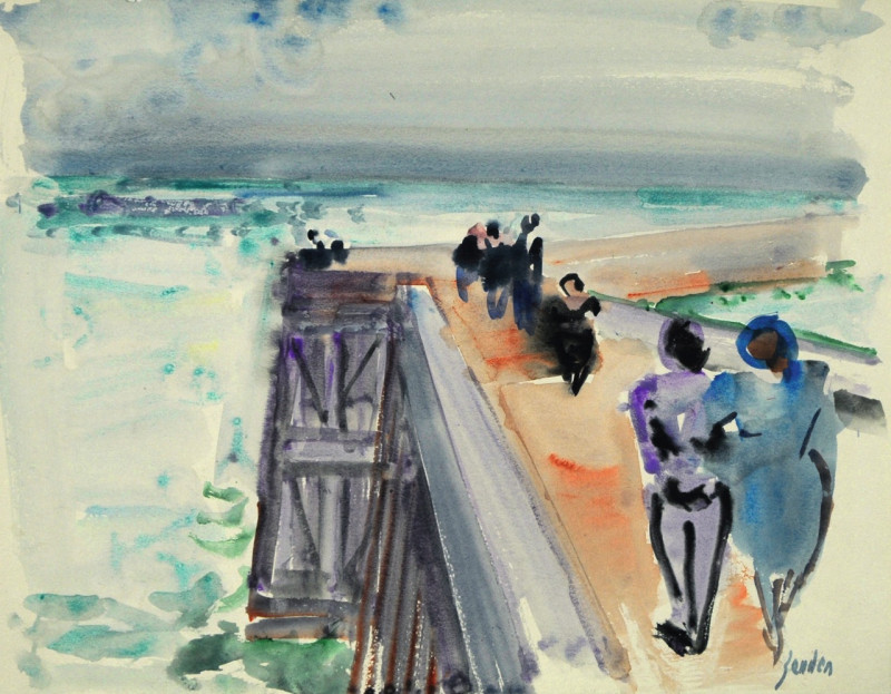 Studie Spaziergang auf der Hafenmole